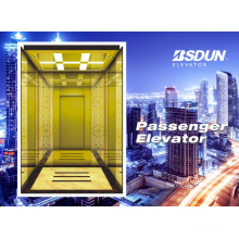 Commercial Hôtel Gearless Passenger Elevator Without Lift Machine Room